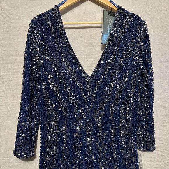 NWT Mac Duggal Three-Quarter Sleeve Embellished Gown - size 12 - Picture 6 of 9